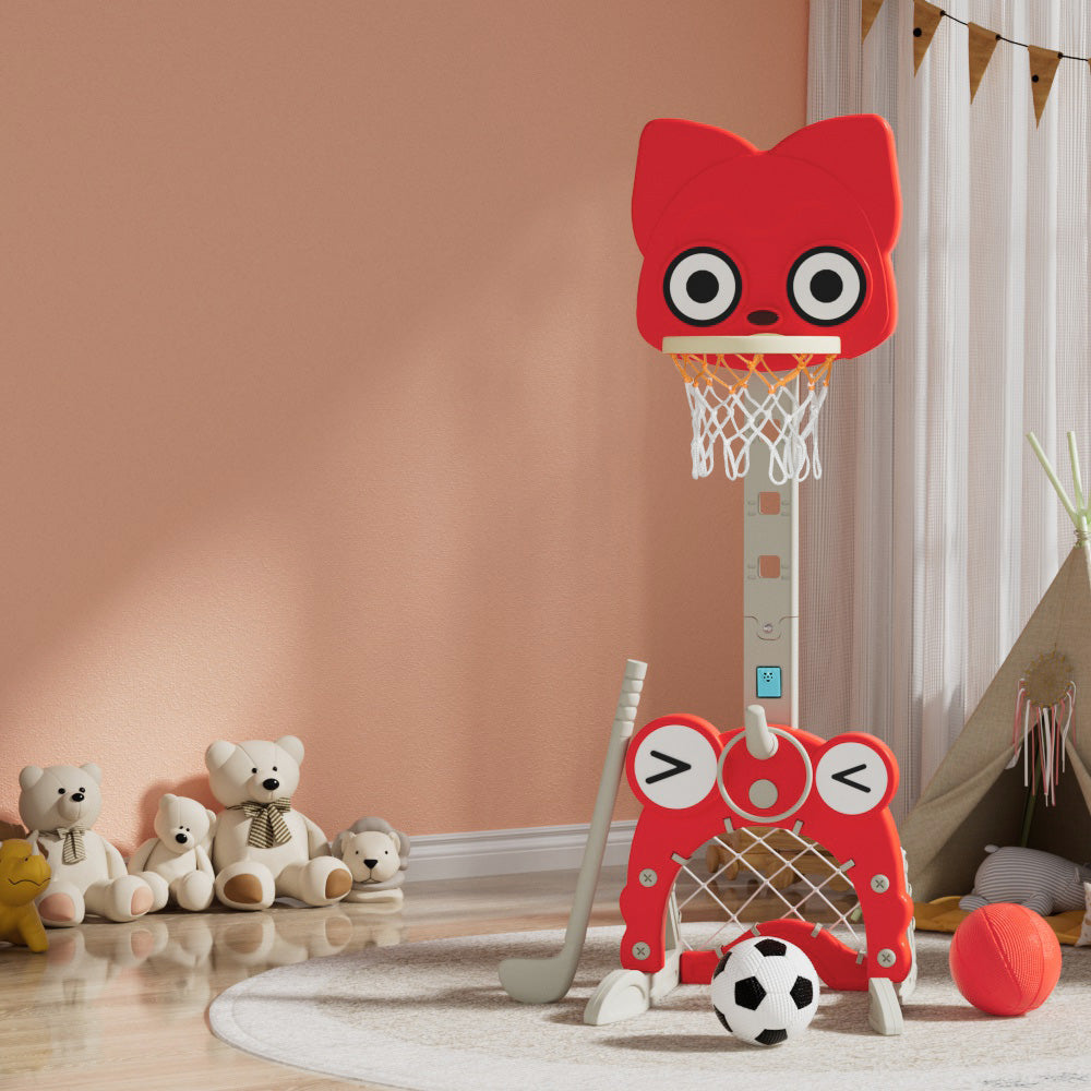 Keezi Kids Adjustable Basketball Hoop Stand - Red