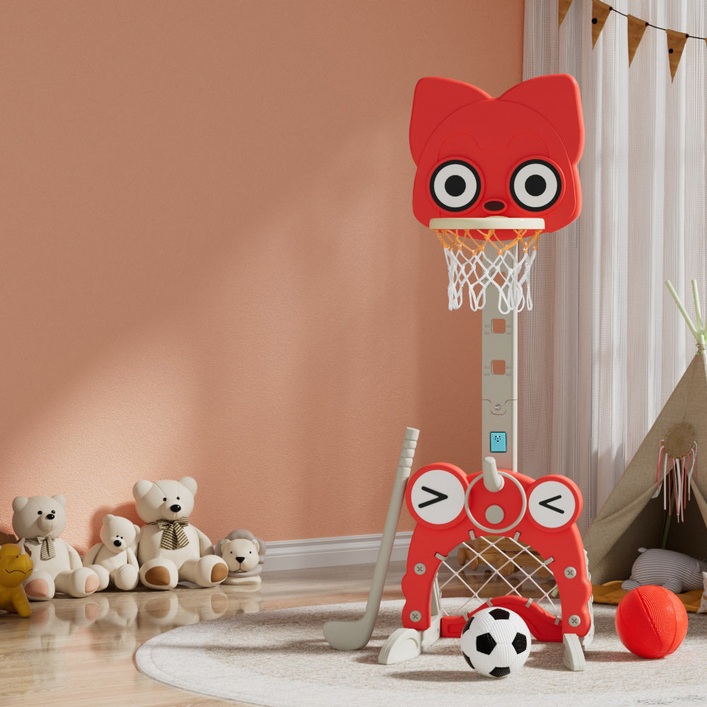 Keezi Kids Adjustable Basketball Hoop Stand - Red