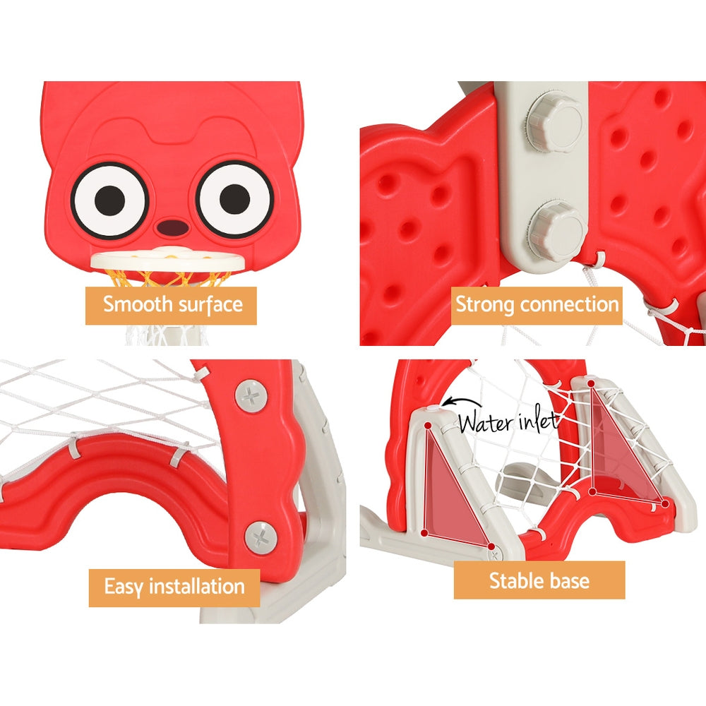 Keezi Kids Adjustable Basketball Hoop Stand - Red