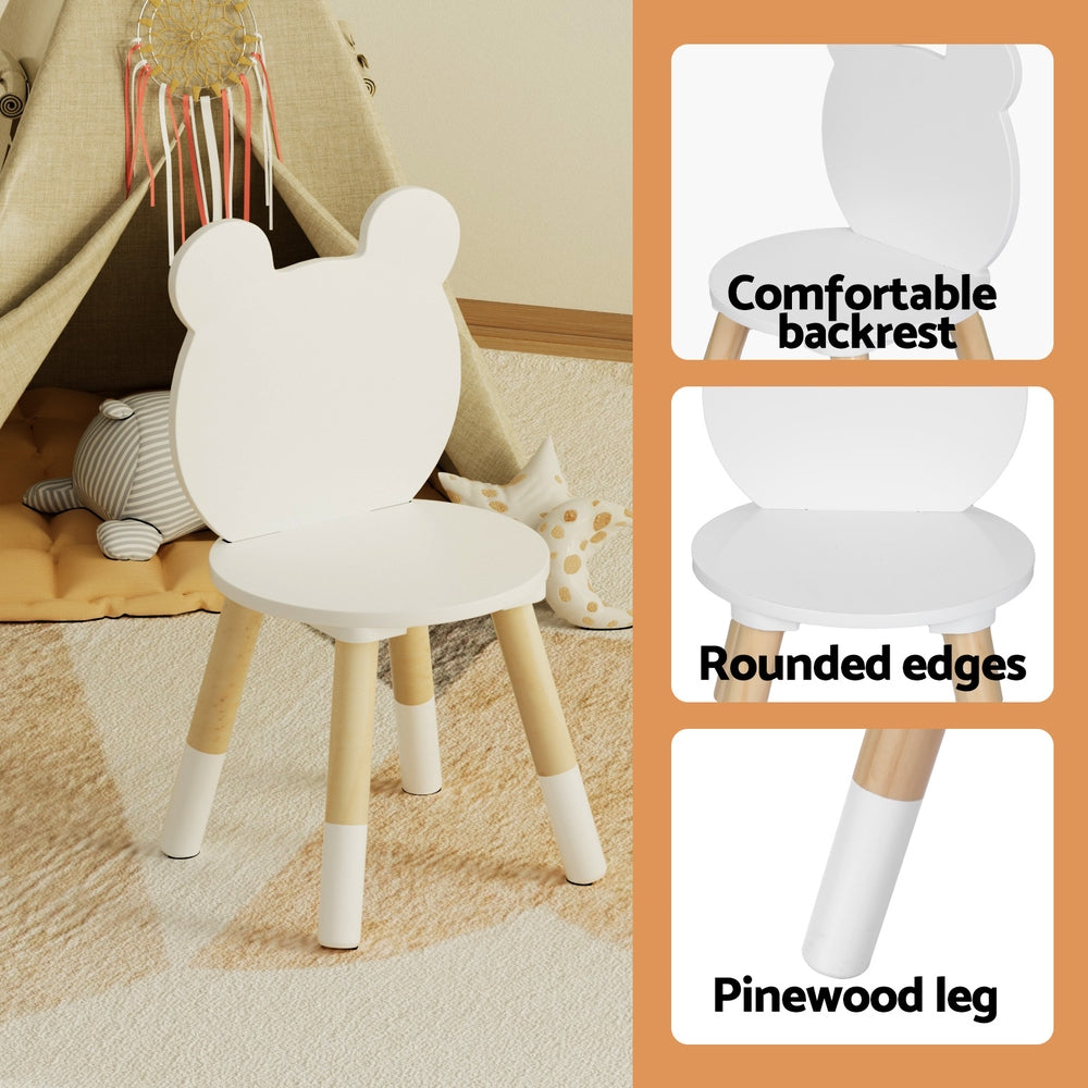 Keezi 3 Piece Kids Table and Chairs Set - Round