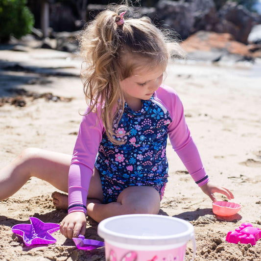 Ruffles โnโ rashie Kids swimwear | Flower Power
