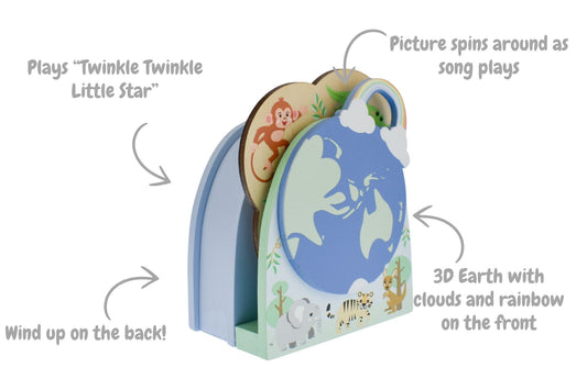 Kids Spin to Sing Music Box - Blue