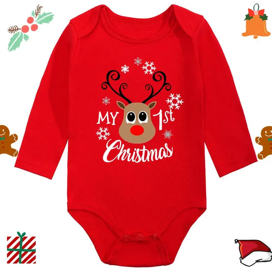 My first Christmas romper for Newborn
