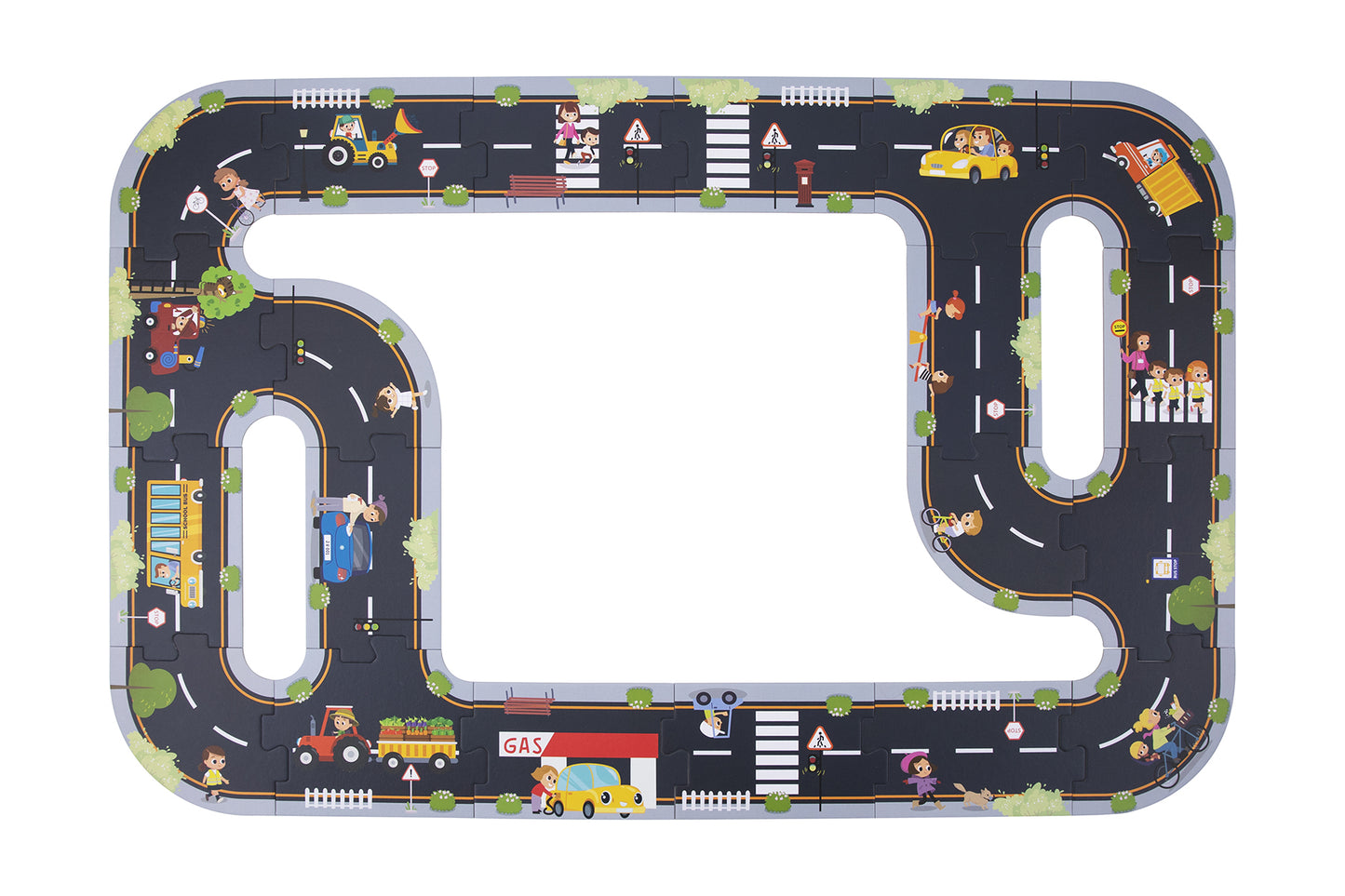 Kids Puzzle Play Mat - City Road