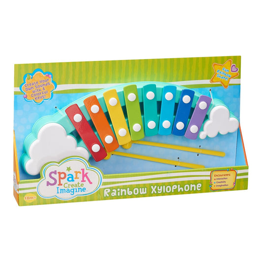 Box of a Rainbow Xylophone toy by Spark Create Imagine on a white background