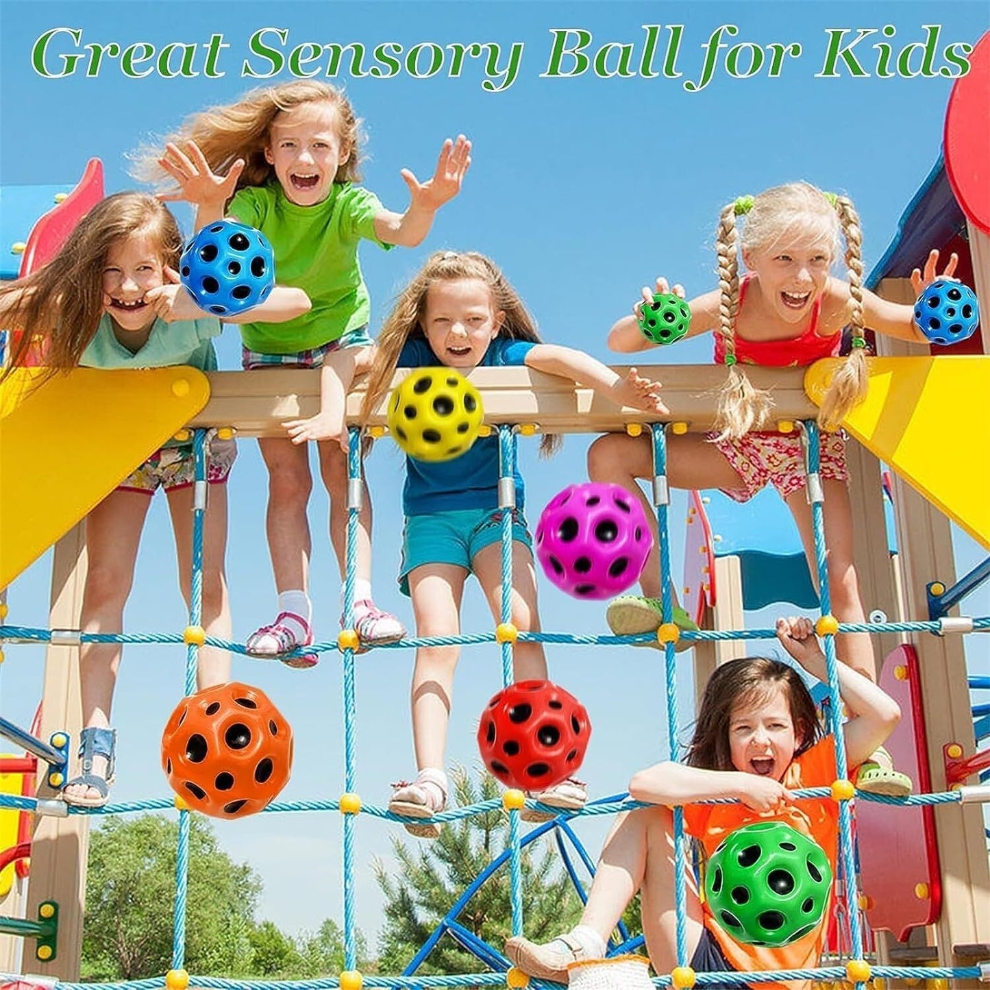 Kids High Bouncing Throw Catch Moon Ball Toy