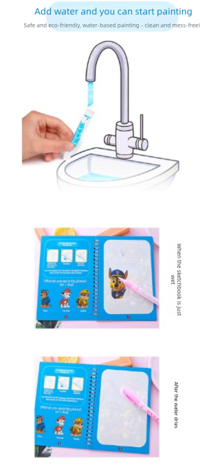 2 PCS Magic Water Colouring Book