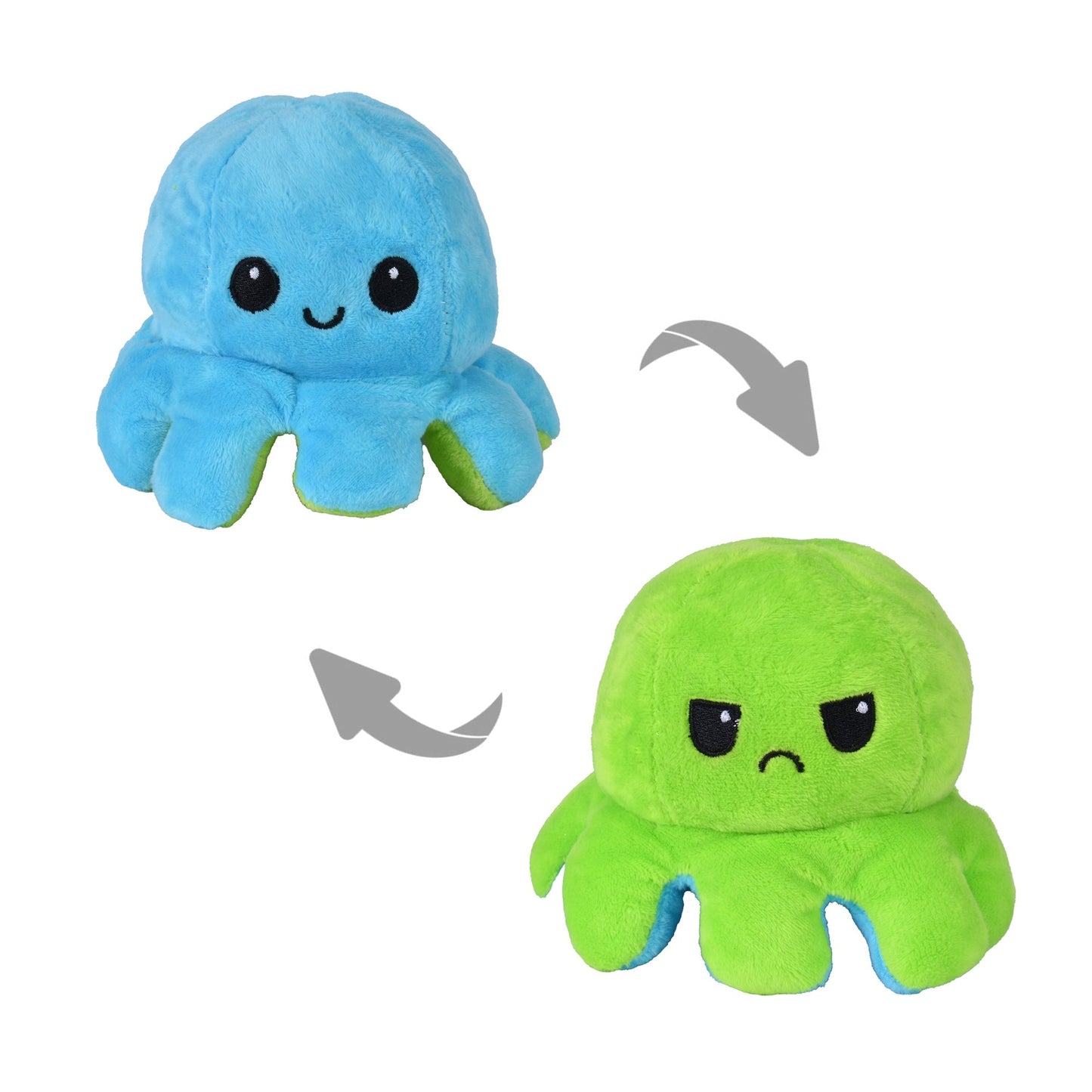 2 Flippy Mood Changing Reversible Octopus Plush Toy
