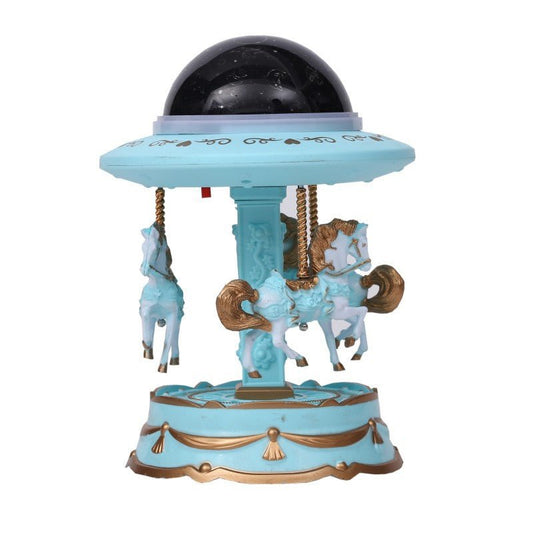 Kids Carousel Music Box - Blue