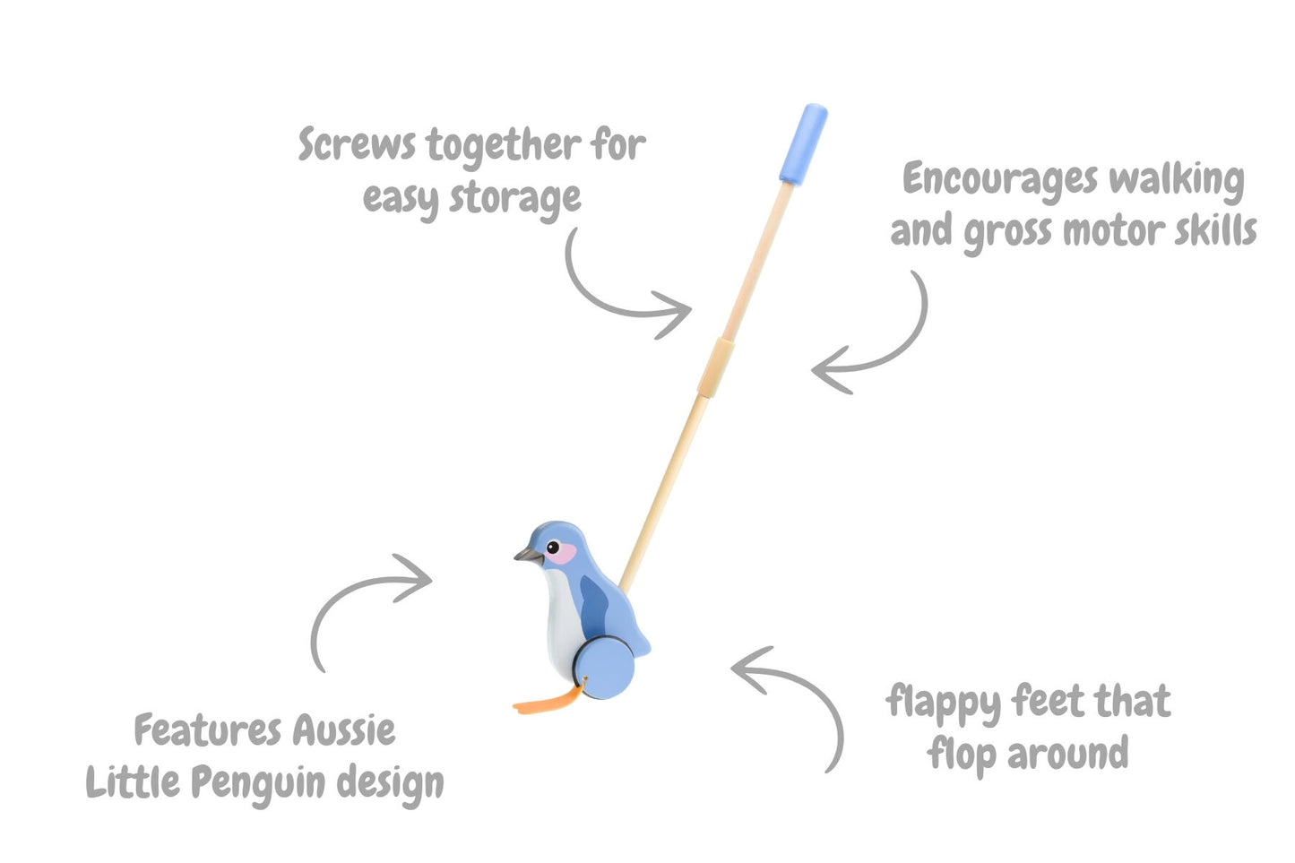 Push Along Little Penguin Toddler Toy