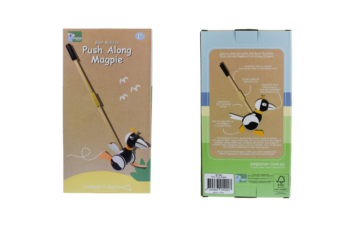 Push Along Magpie Toddler Toy