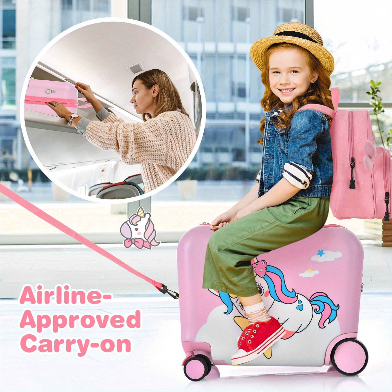 Affordable kids ride-on luggage set for holidays