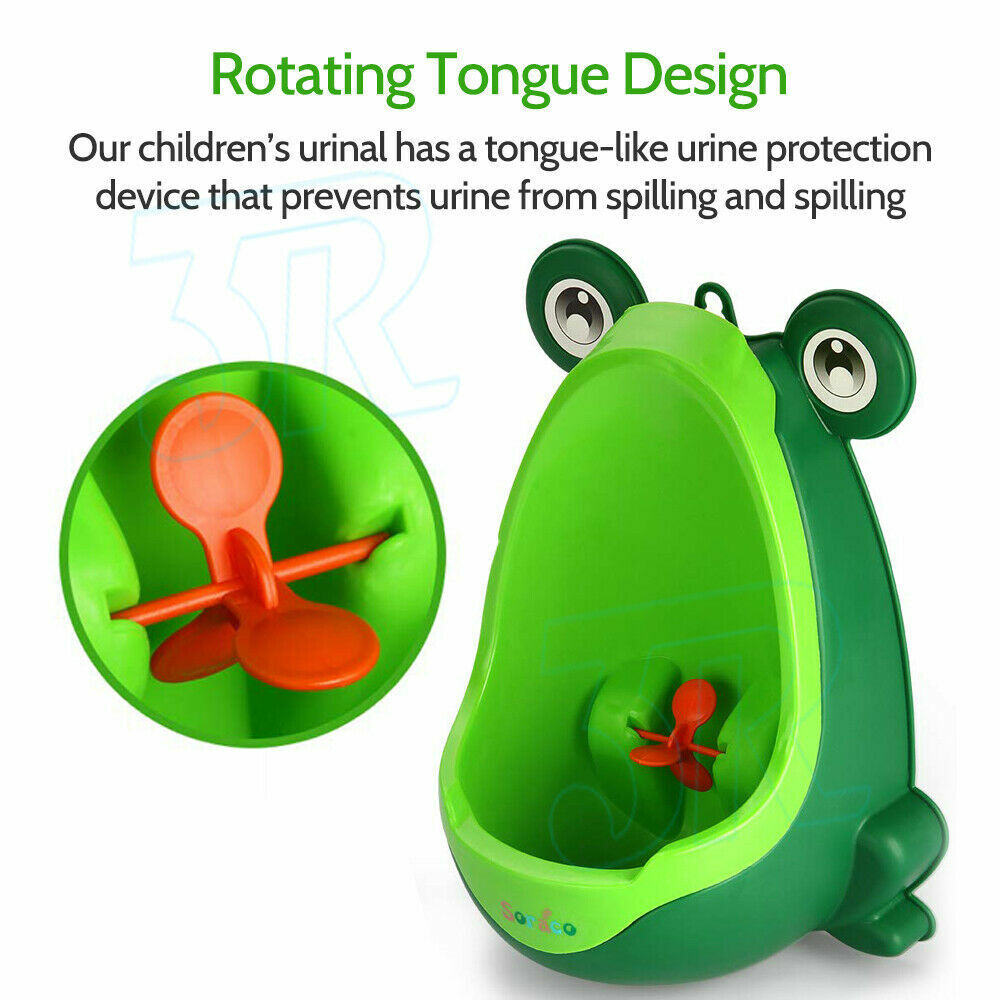 boys potty urinal frog design with spinner
