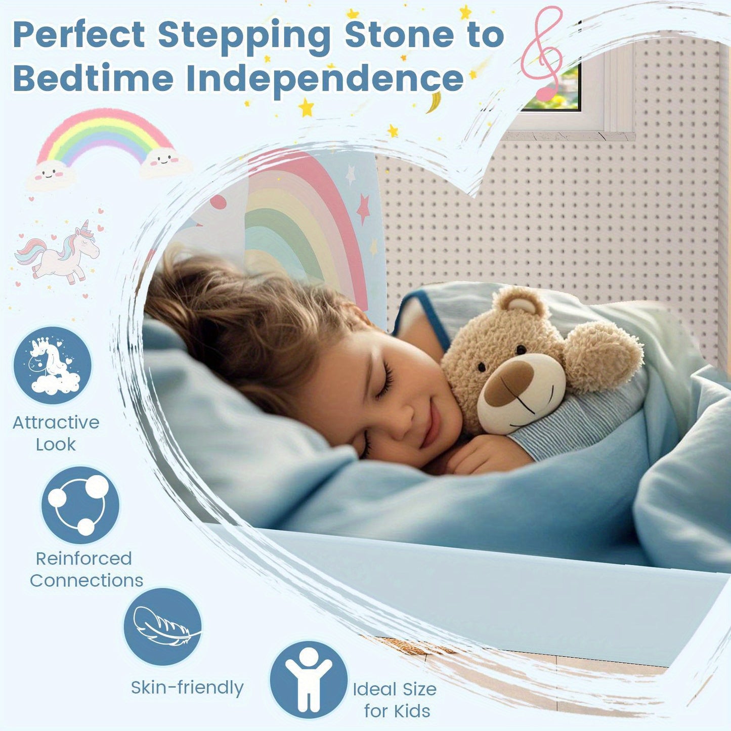 Single Floor Bed Frame with Bedhead For Kids