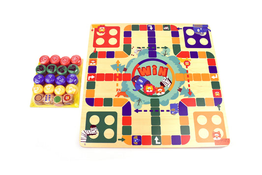 2 in 1 Animal Ludo Family Game