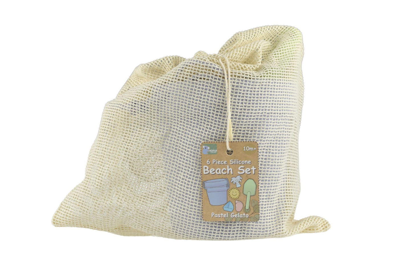 6PC SILICONE BEACH SAND PLAY BUCKET SET