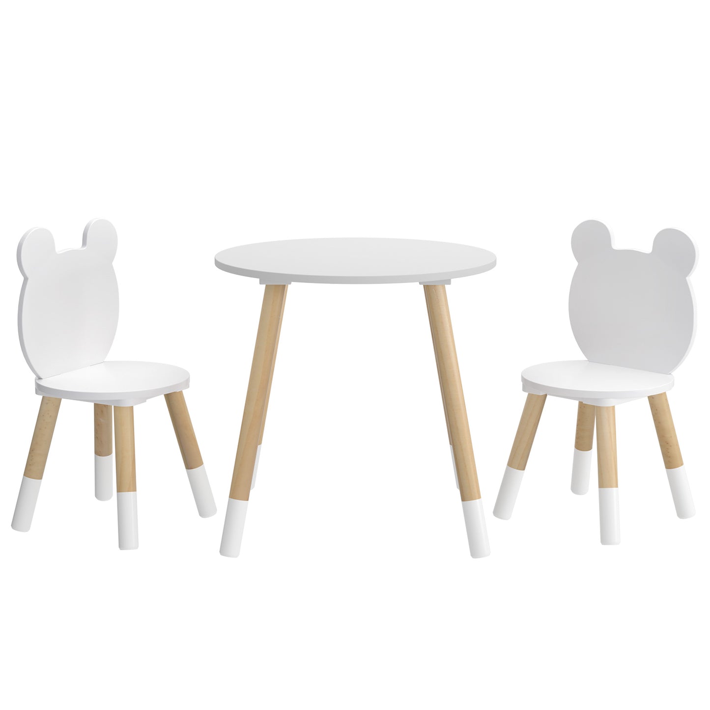 Keezi 3 Piece Kids Table and Chairs Set - Round