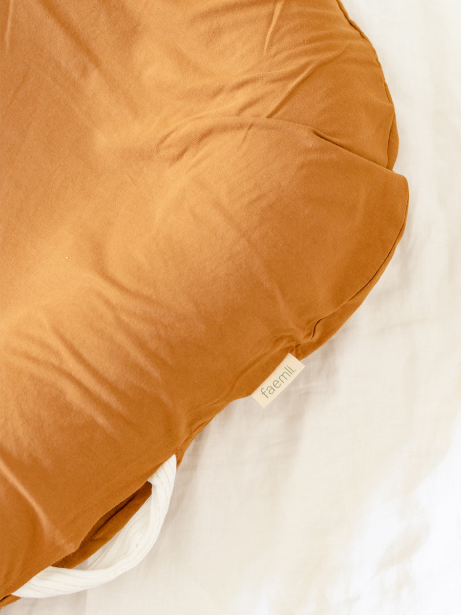 Portable baby lounger bed cushion tan