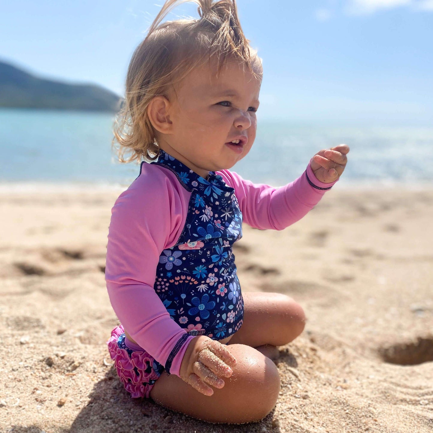 Ruffles ‘n’ rashie Kids swimwear | Flower Power