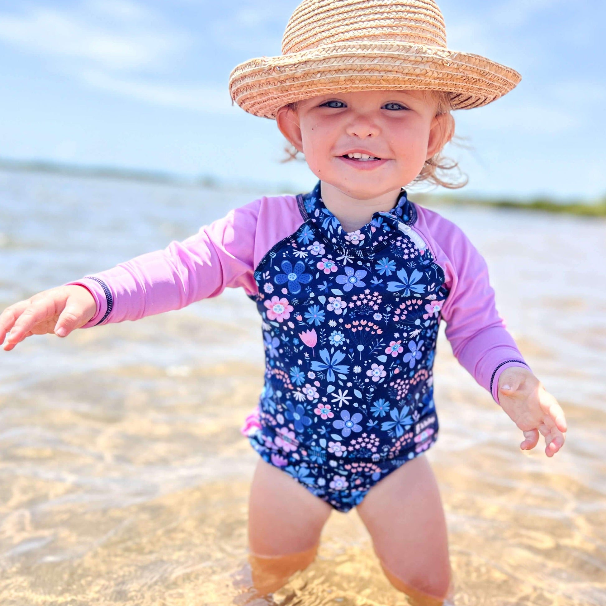 Ruffles ‘n’ rashie Kids swimwear | Flower Power