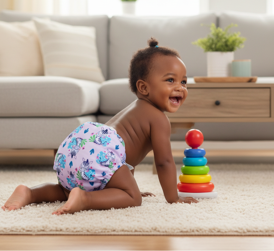 Modern Cloth Nappy Snapp Buttons For Girls