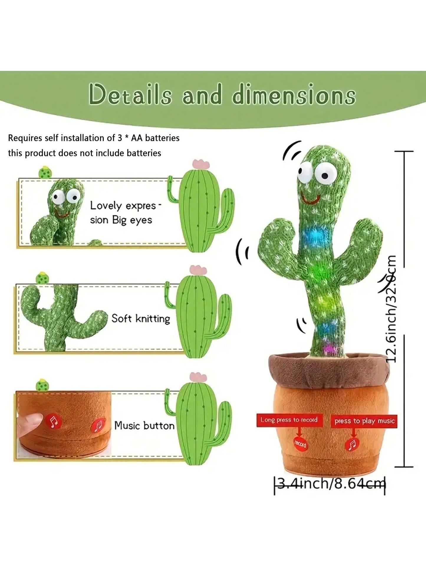 Dancing Mimicking Cactus Toy