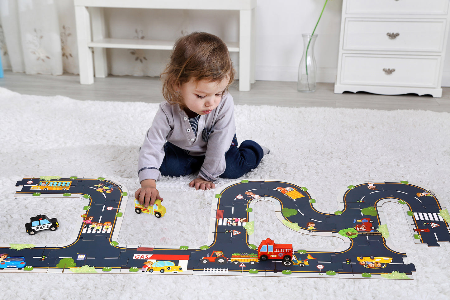 Kids Puzzle Play Mat - City Road