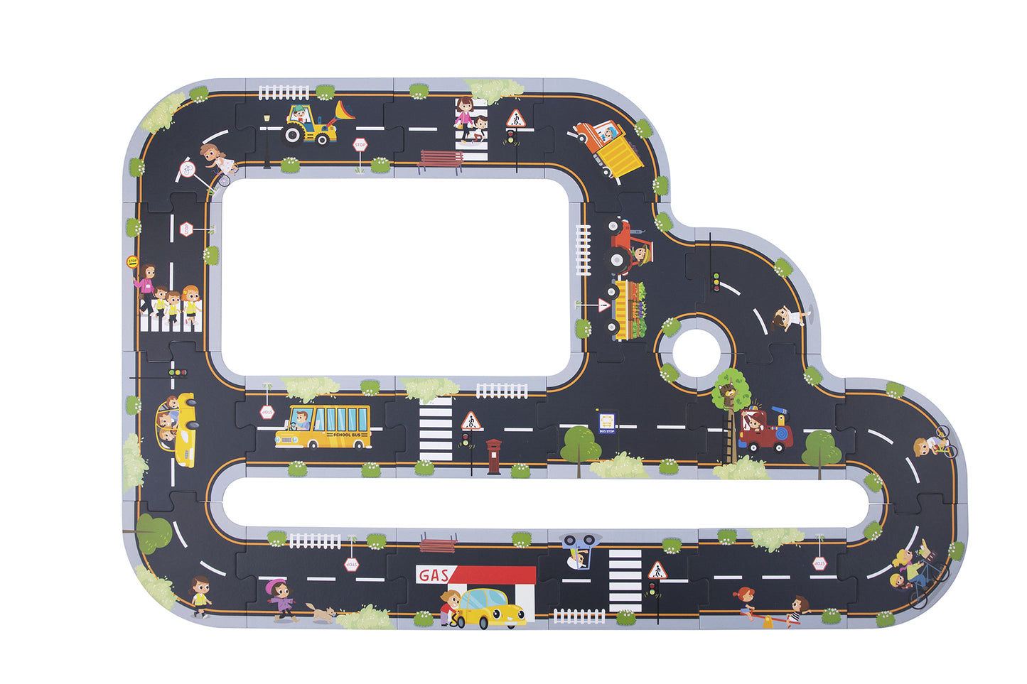 Kids Puzzle Play Mat - City Road