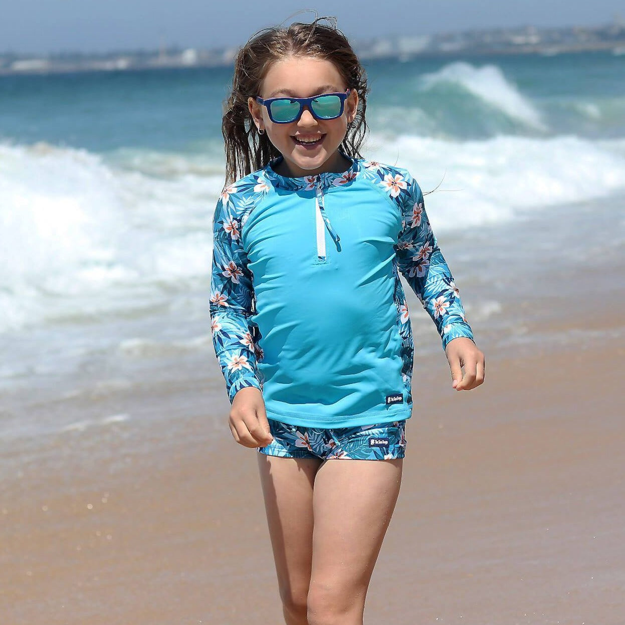 Girls Long Sleeve Rashie | Jungle | Size 4-14 only