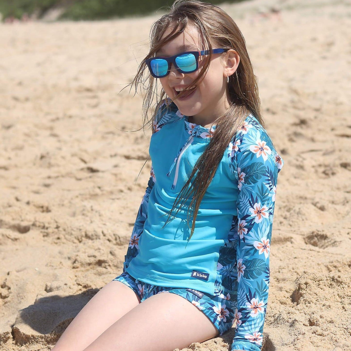 Girls Long Sleeve Rashie | Jungle | Size 4-14 only