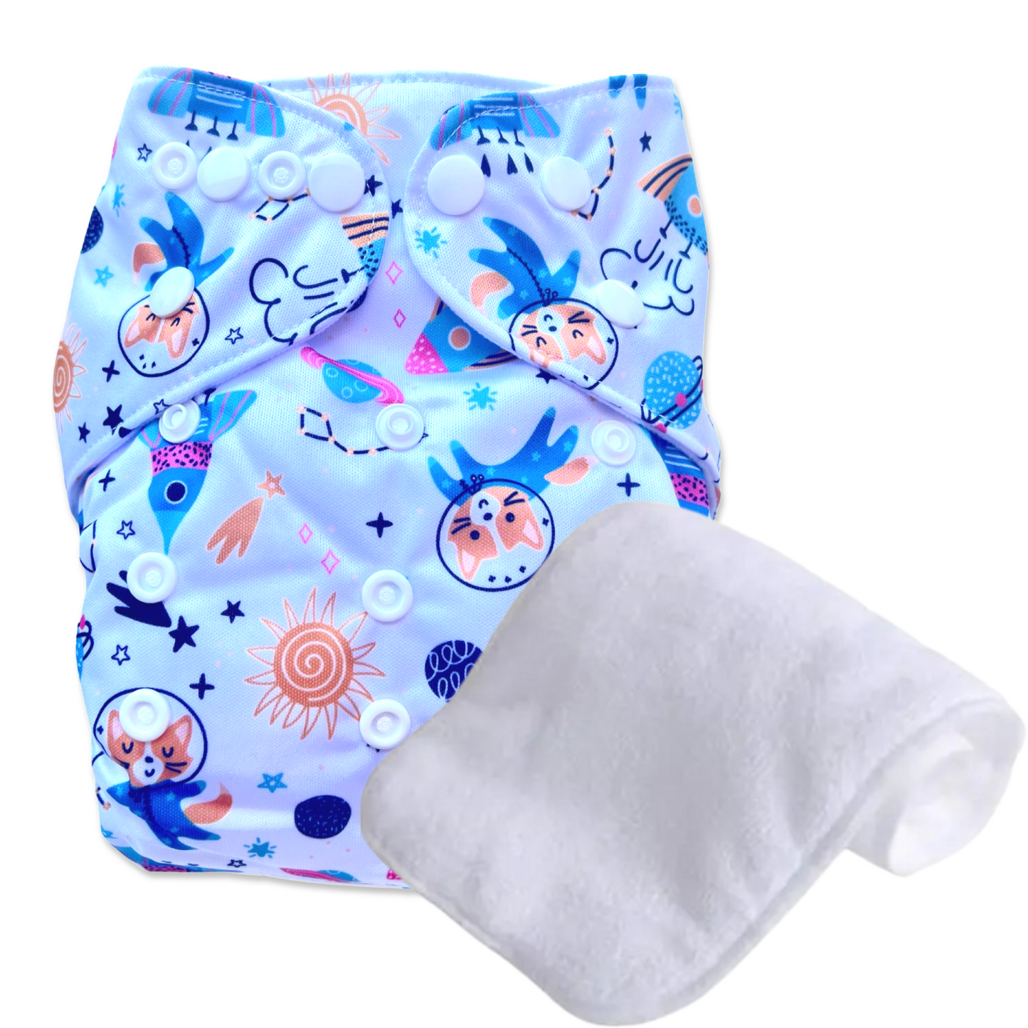 adjustable one-size cloth nappies 2.5kg to 20kg