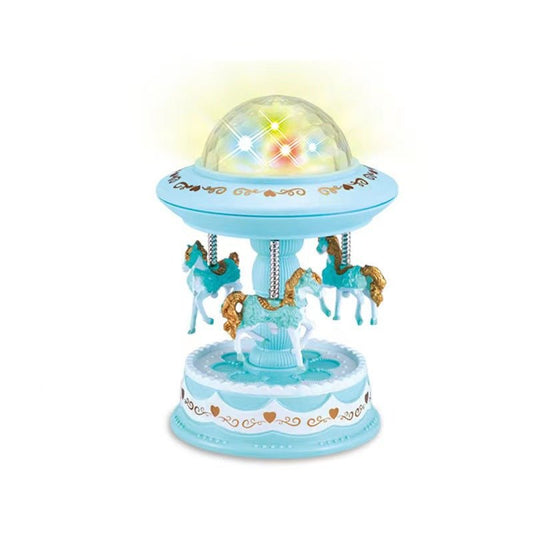 Kids Carousel Music Box - Blue