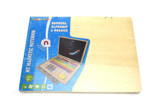 Kids Wooden Magnetic Toy Laptop