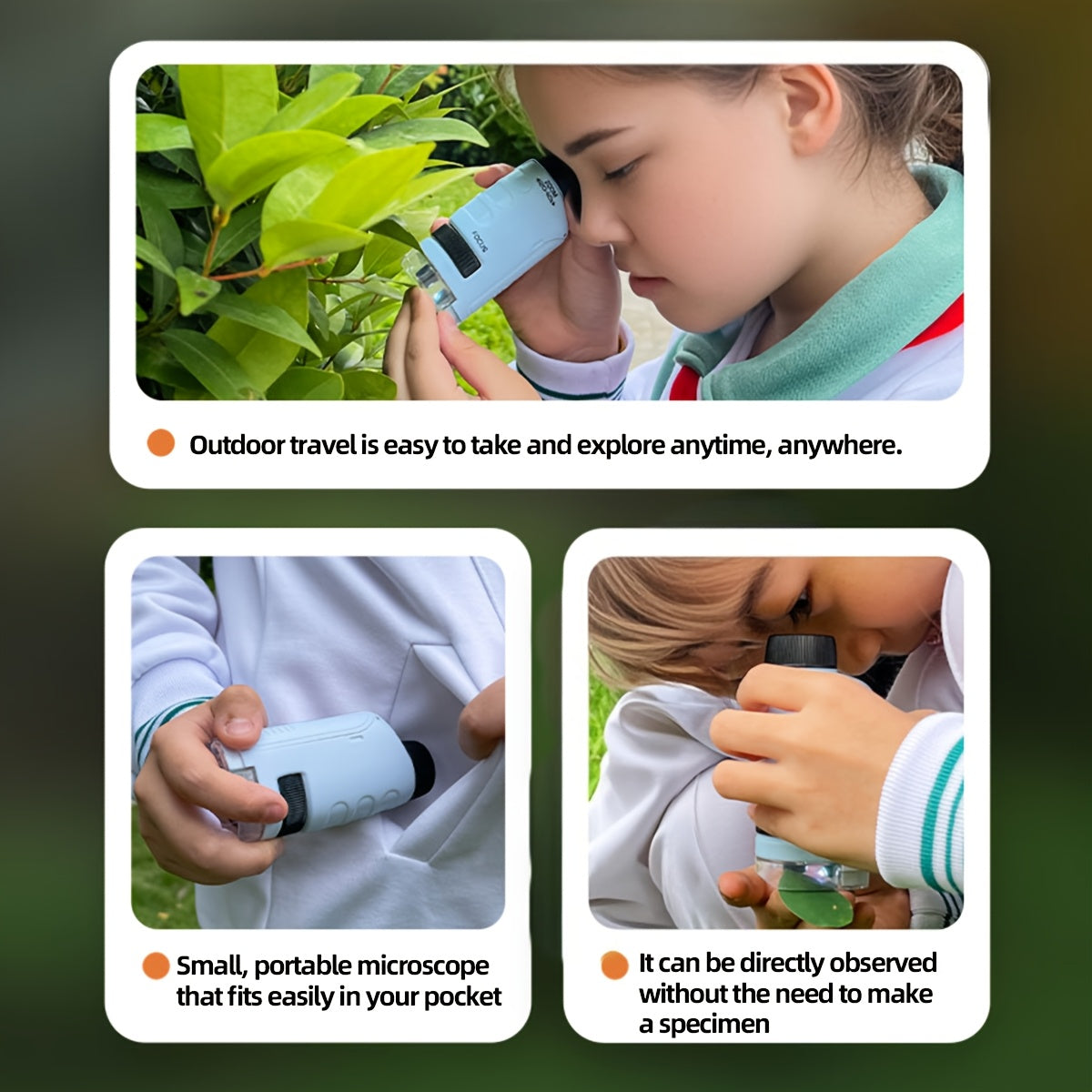 Kids Handheld Portable Microscope