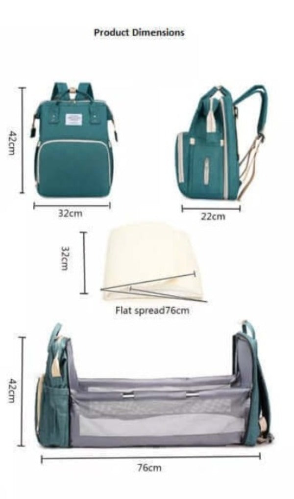5 in 1 multifunctional nappy bag backpack