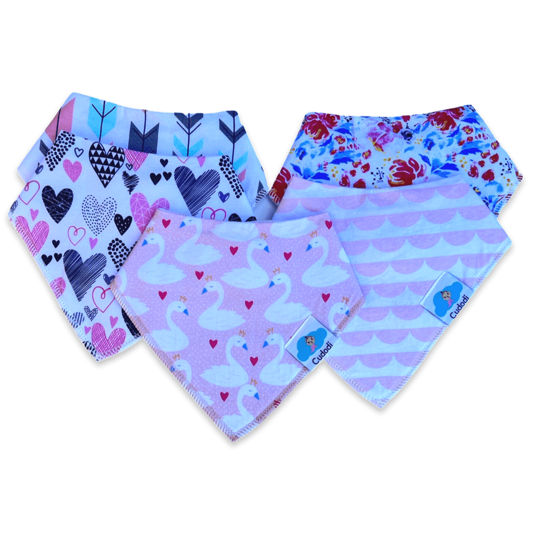 baby bib and burp cloth set